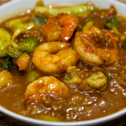 Satay King Prawns with Vegetables